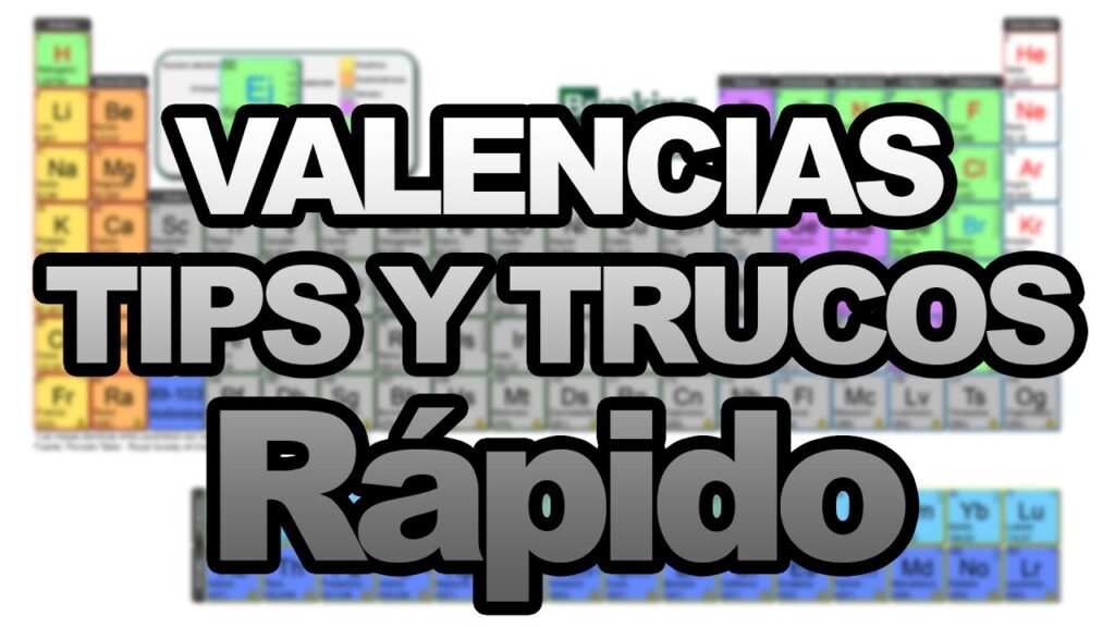 estudiar valencias tabla periodica