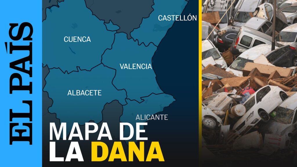 mapa de la comunidad valenciana afectada por la dana